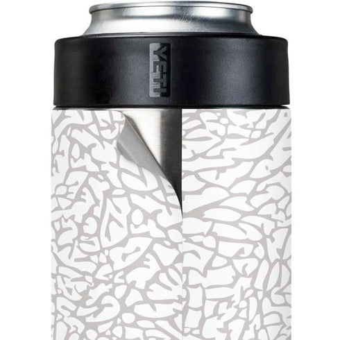 Elephant Print White Yeti Colster Can Insulator Skin