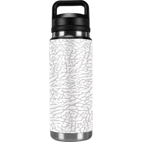 Elephant Print White YETI Rambler 26oz Bottle Skin