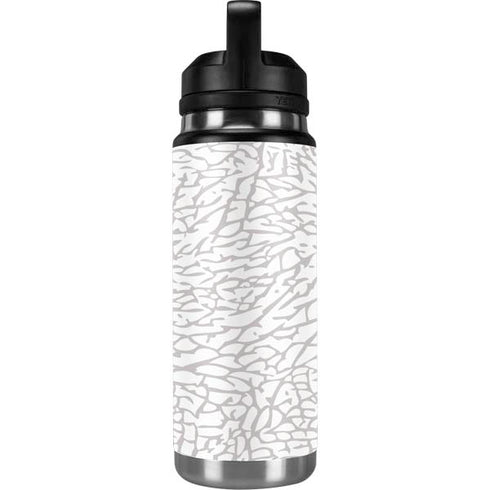Elephant Print White YETI Rambler 26oz Bottle Skin