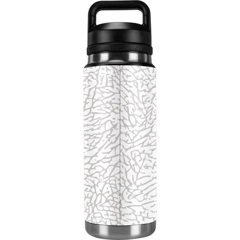 Elephant Print White YETI Rambler 26oz Bottle Skin