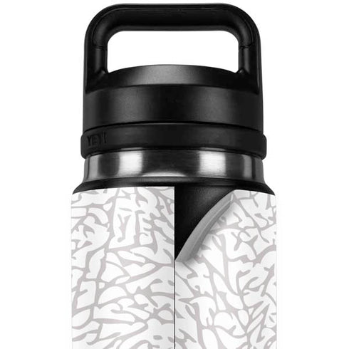 Elephant Print White YETI Rambler 26oz Bottle Skin