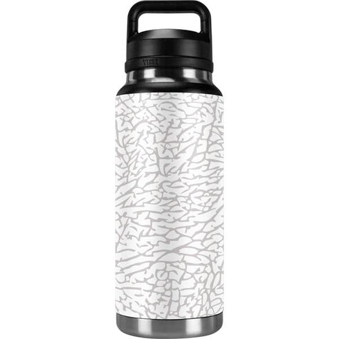 Elephant Print White YETI Rambler 36oz Bottle Skin