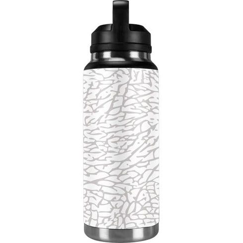 Elephant Print White YETI Rambler 36oz Bottle Skin