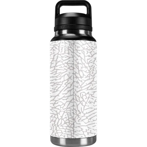 Elephant Print White YETI Rambler 36oz Bottle Skin