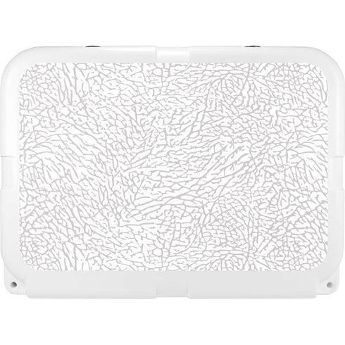 Elephant Print White YETI Tundra 35 Hard Cooler Skin