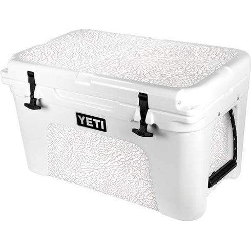 Elephant Print White YETI Tundra 45 Hard Cooler Skin