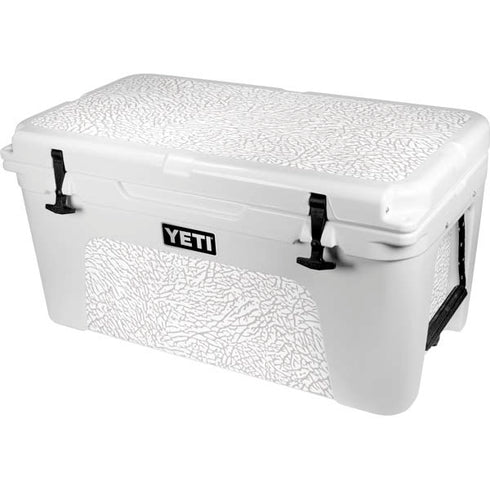 Elephant Print White YETI Tundra 65 Hard Cooler Skin
