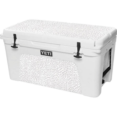 Elephant Print White YETI Tundra 75 Hard Cooler Skin