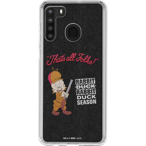 Looney Tunes Elmer Fudd Thats All Folks Galaxy A21 Clear Case