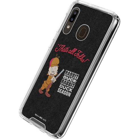 Looney Tunes Elmer Fudd Thats All Folks Galaxy A30 Clear Case