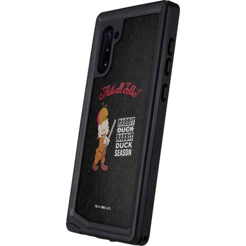 Looney Tunes Elmer Fudd Thats All Folks Galaxy Note 10 Waterproof Case