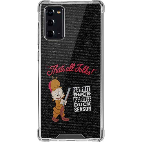 Looney Tunes Elmer Fudd Thats All Folks Galaxy Note20 5G Clear Case