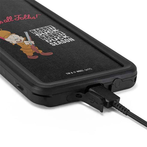 Looney Tunes Elmer Fudd Thats All Folks Galaxy S20 Plus Waterproof Case