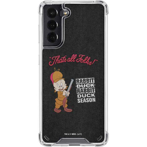 Looney Tunes Elmer Fudd Thats All Folks Galaxy S21 5G Clear Case