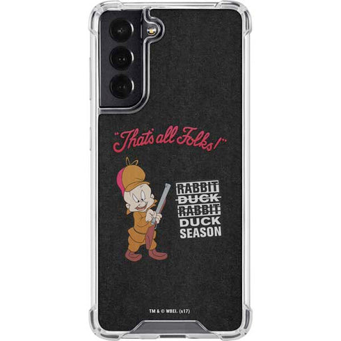 Looney Tunes Elmer Fudd Thats All Folks Galaxy S22 Clear Case