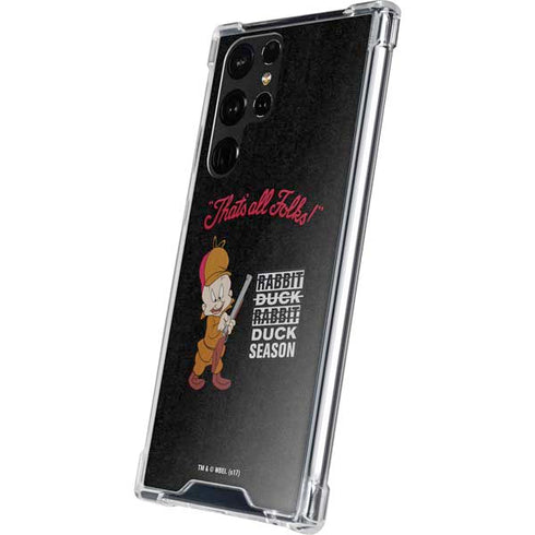 Looney Tunes Elmer Fudd Thats All Folks Galaxy S22 Ultra Clear Case