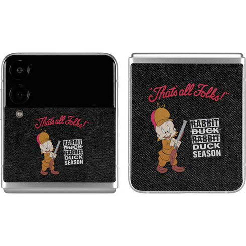 Looney Tunes Elmer Fudd Thats All Folks Galaxy Z Flip4 5G Skin