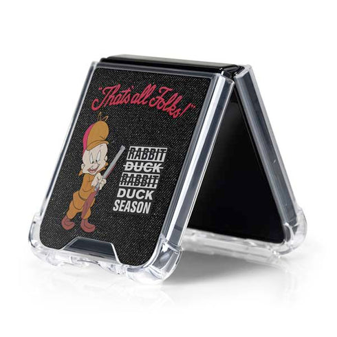 Looney Tunes Elmer Fudd Thats All Folks Galaxy Z Flip5 5G Clear Case