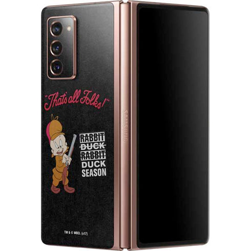 Looney Tunes Elmer Fudd Thats All Folks Galaxy Z Fold2 5G Skin