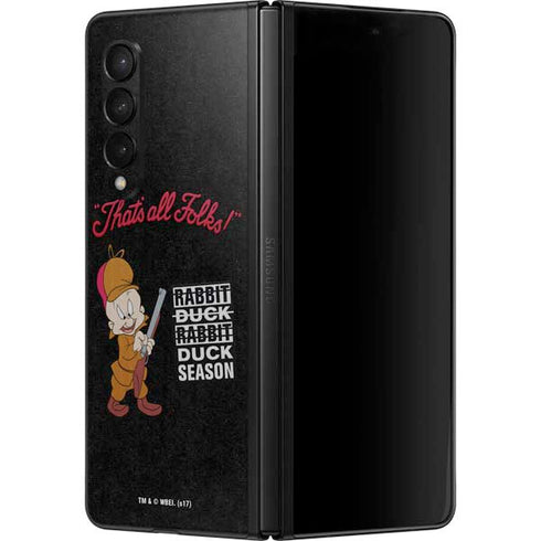 Looney Tunes Elmer Fudd Thats All Folks Galaxy Z Fold3 5G Skin