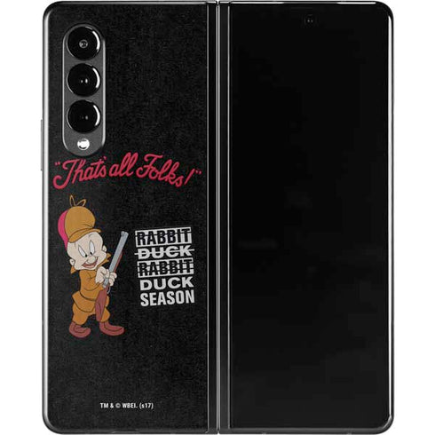 Looney Tunes Elmer Fudd Thats All Folks Galaxy Z Fold3 5G Skin