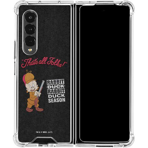 Looney Tunes Elmer Fudd Thats All Folks Galaxy Z Fold4 5G Clear Case
