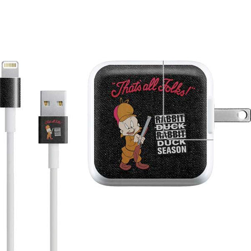 Looney Tunes Elmer Fudd Thats All Folks iPad Charger (10W USB) Skin