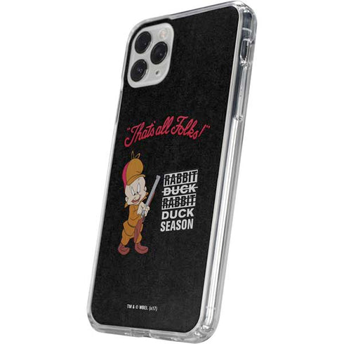 Looney Tunes Elmer Fudd Thats All Folks iPhone 11 Pro Clear Case