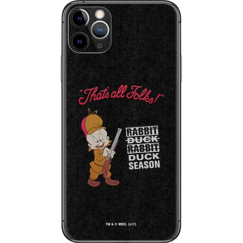 Looney Tunes Elmer Fudd Thats All Folks iPhone 11 Pro Max Skin