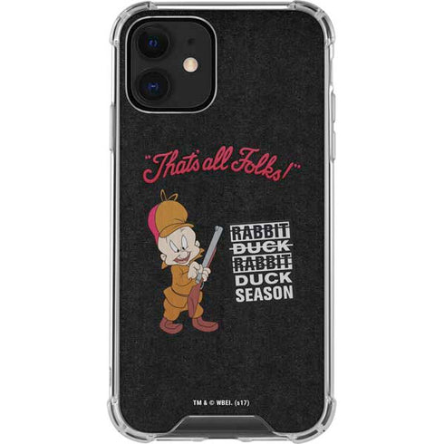 Looney Tunes Elmer Fudd Thats All Folks iPhone 12 Clear Case