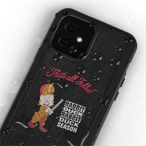 Looney Tunes Elmer Fudd Thats All Folks iPhone 12 Mini Waterproof Case