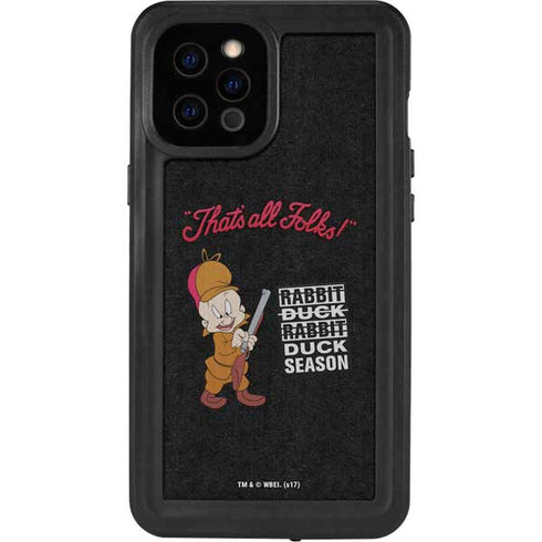 Looney Tunes Elmer Fudd Thats All Folks iPhone 12 Pro Max Waterproof Case
