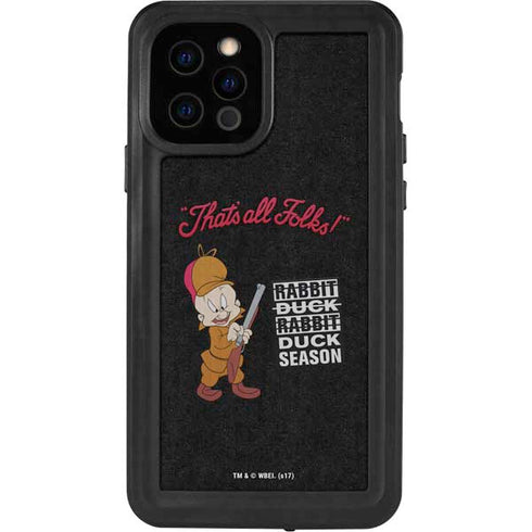 Looney Tunes Elmer Fudd Thats All Folks iPhone 12 Pro Waterproof Case