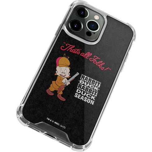 Looney Tunes Elmer Fudd Thats All Folks iPhone 13 Pro Clear Case