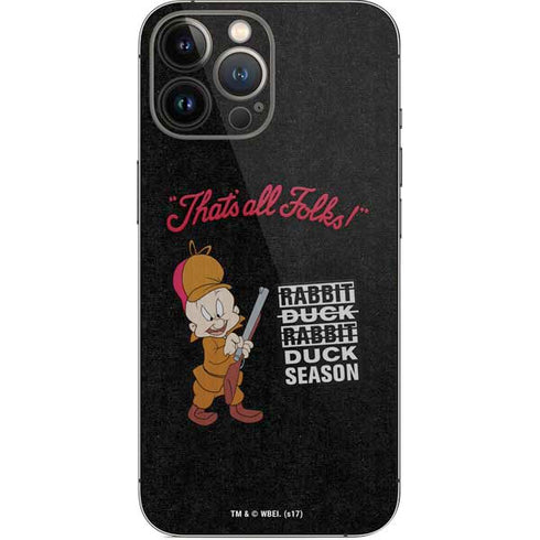 Looney Tunes Elmer Fudd Thats All Folks iPhone 13 Pro Max Skin