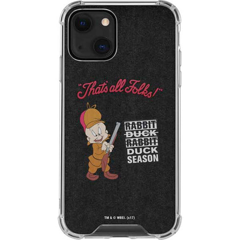 Looney Tunes Elmer Fudd Thats All Folks iPhone 14 Plus Clear Case