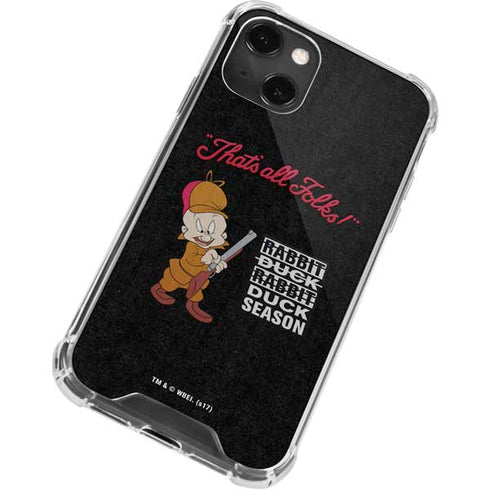 Looney Tunes Elmer Fudd Thats All Folks iPhone 14 Plus Clear Case