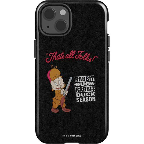 Looney Tunes Elmer Fudd Thats All Folks iPhone 15 Impact Case