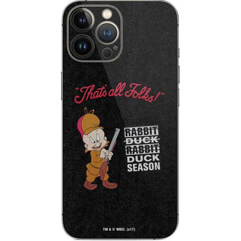 Looney Tunes Elmer Fudd Thats All Folks iPhone 14 Pro Max Skin