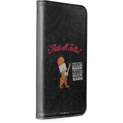 Looney Tunes Elmer Fudd Thats All Folks iPhone 15 Plus Folio Case