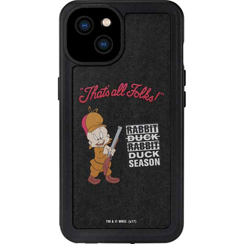 Looney Tunes Elmer Fudd Thats All Folks iPhone 15 Plus Waterproof Case