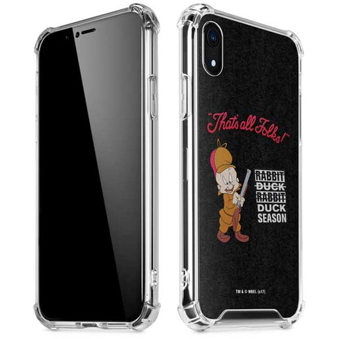 Looney Tunes Elmer Fudd Thats All Folks iPhone XR Clear Case