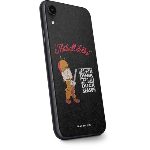 Looney Tunes Elmer Fudd Thats All Folks iPhone XR Skin