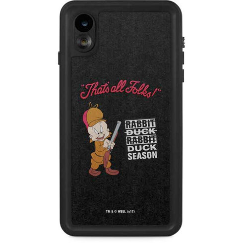 Looney Tunes Elmer Fudd Thats All Folks iPhone XR Waterproof Case