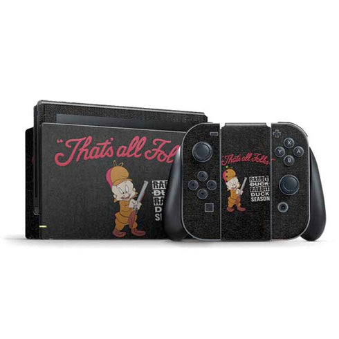 Looney Tunes Elmer Fudd Thats All Folks Nintendo Switch Bundle Skin
