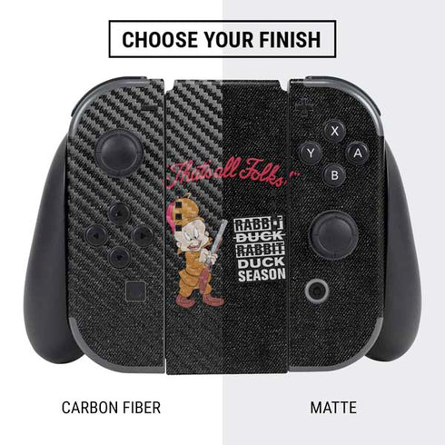 Looney Tunes Elmer Fudd Thats All Folks Nintendo Switch Bundle Skin