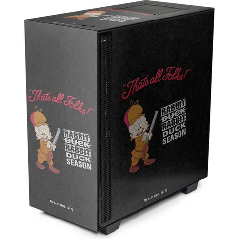 Looney Tunes Elmer Fudd Thats All Folks NZXT H510 Compact ATX Mid-Tower Case Skin