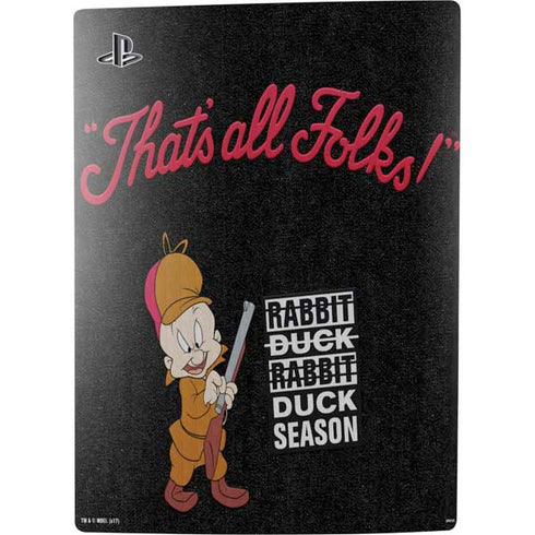 Looney Tunes Elmer Fudd Thats All Folks PS5 Digital Edition Console Skin