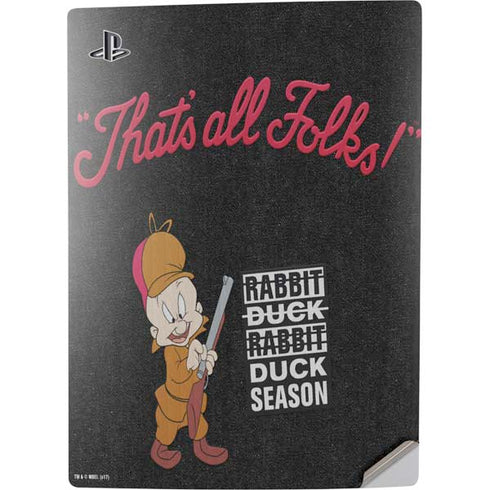 Looney Tunes Elmer Fudd Thats All Folks PS5 Digital Edition Console Skin