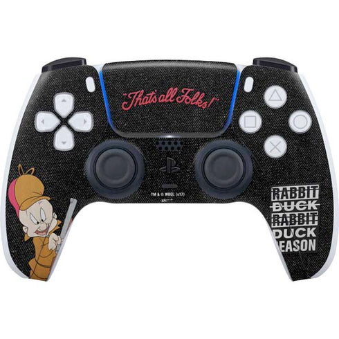 Looney Tunes Elmer Fudd Thats All Folks PS5 Controller Skin